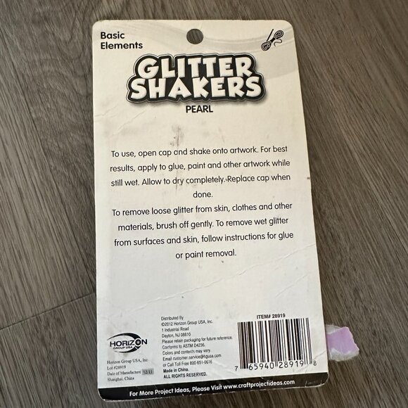 NEW Basic Elements 6 Pearl Glitter Shakers for Crafting - Picture 2 of 2